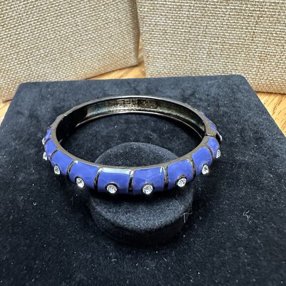 Sequin Nordstrom Multicolor Gunmetal Tone Statement Enamel Bangle Bracelet #618 - Picture 2 of 3